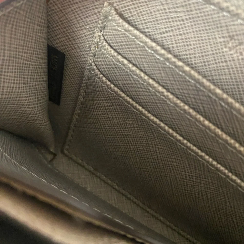 Michael Kors Gray Leather Wristlet Wallet